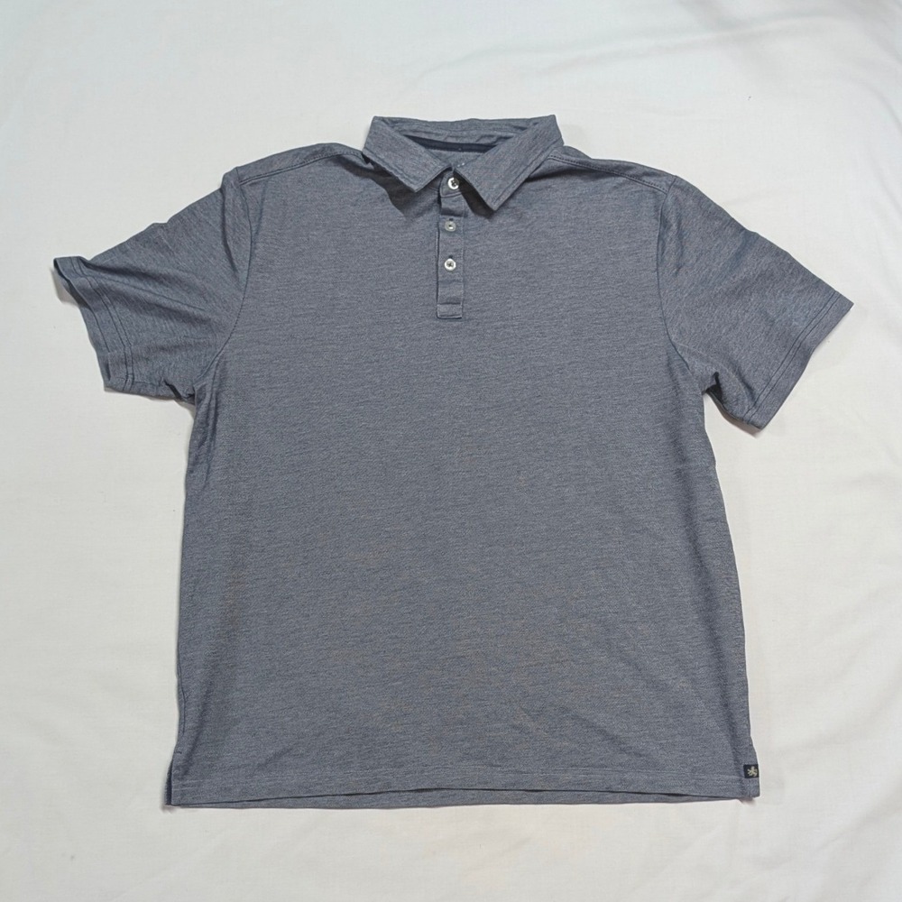 Nat Nast Mens Blue Heathered Short Sleeve Polo Shirt Large Luxury Originals